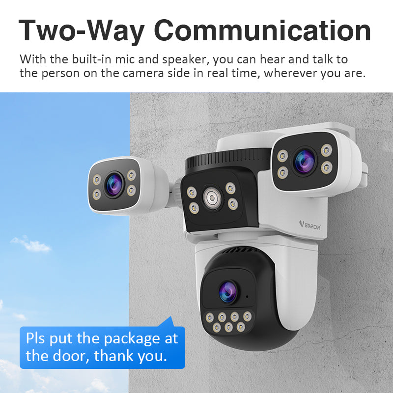 Tri - Lens Guardian: Unrivaled 360° Security Camera for All Scenarios CS621SR 10