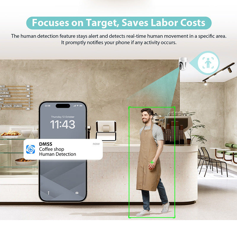 Dahua Indoor 4MP Wireless High Definition 360 Mobile app Remote Monitoring WIFI Camera H4C