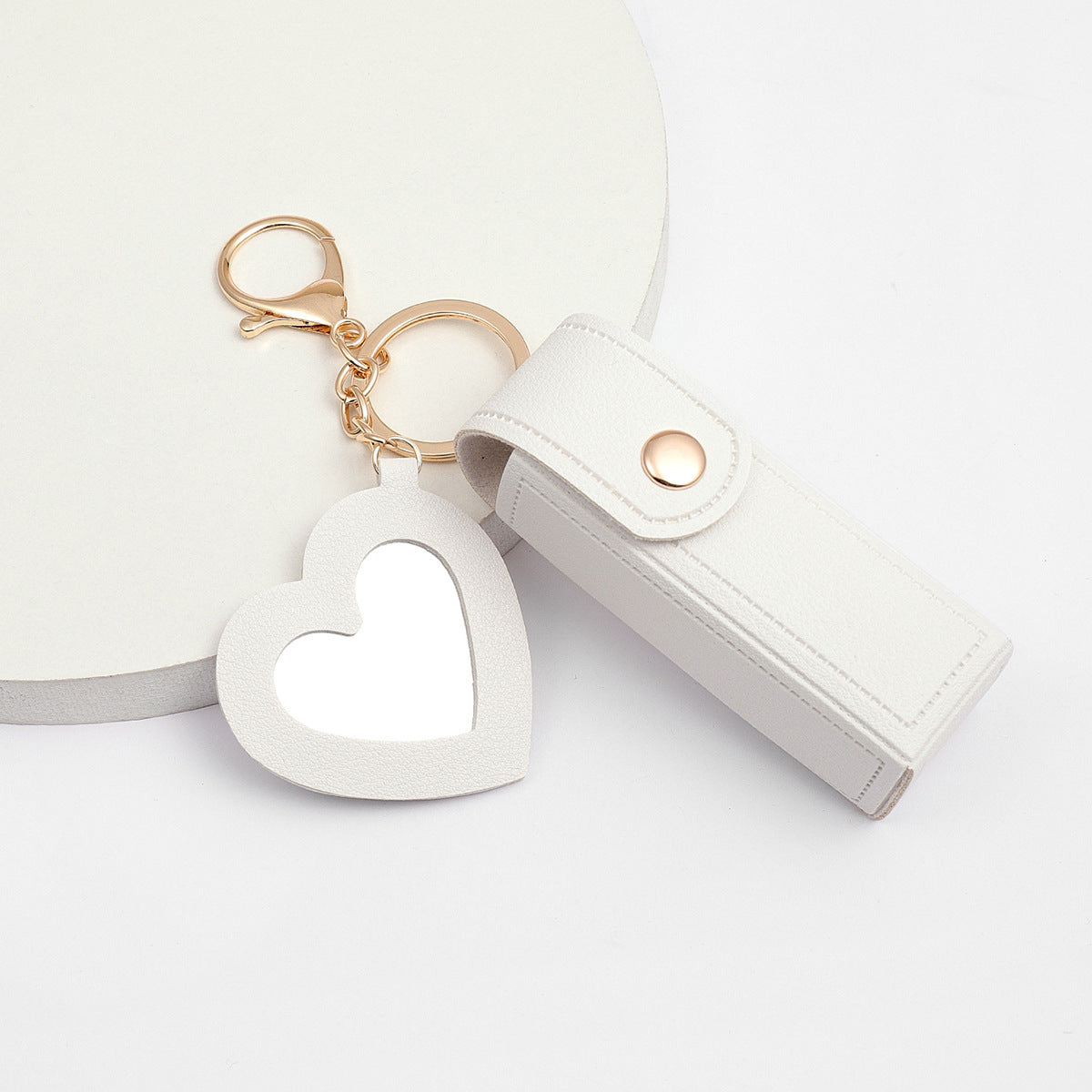 Glass Mirror Keychain Pendant Cross-border Pu Love Lipstick Pack O1CN017z1rA825rEiIS9r7U 4164647579 0 cib