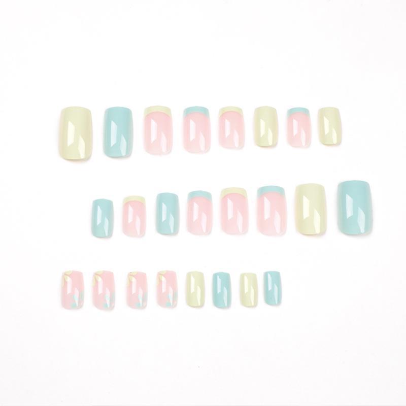 Simple Yellow And Blue Combo Small Flower Manicure Wear Nail O1CN01BUm4eR1kAXi4azTQg 2213994714643 0 cib