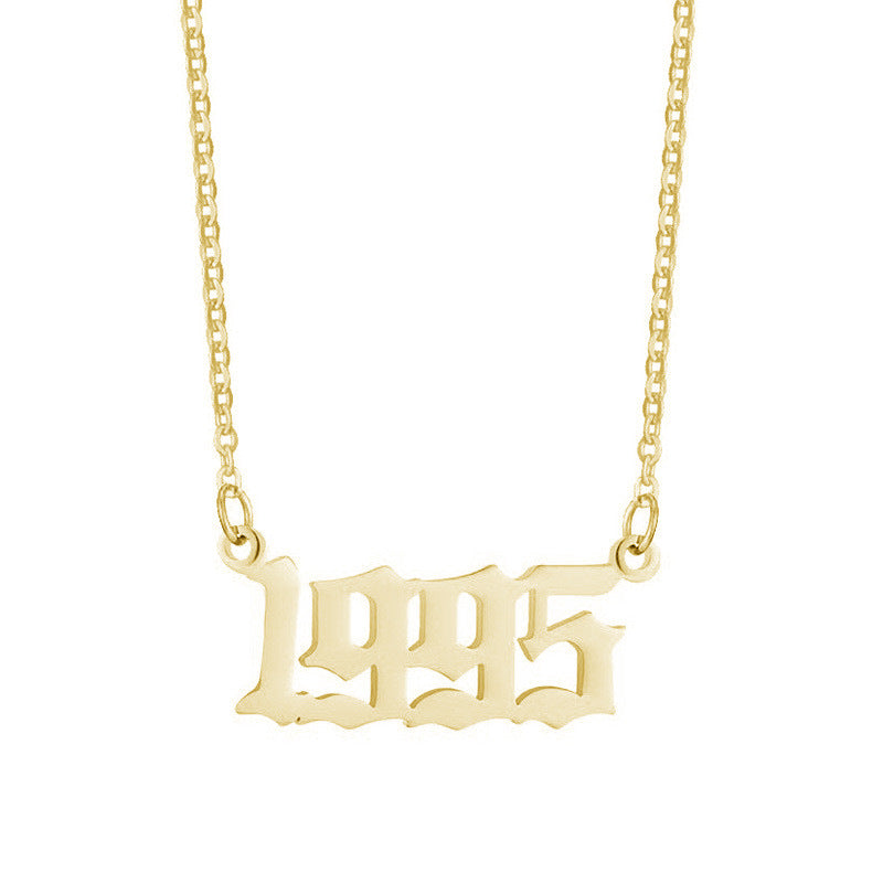 18K Stainless Steel 1990-2020 Year Necklace - HD Wireless Product #9