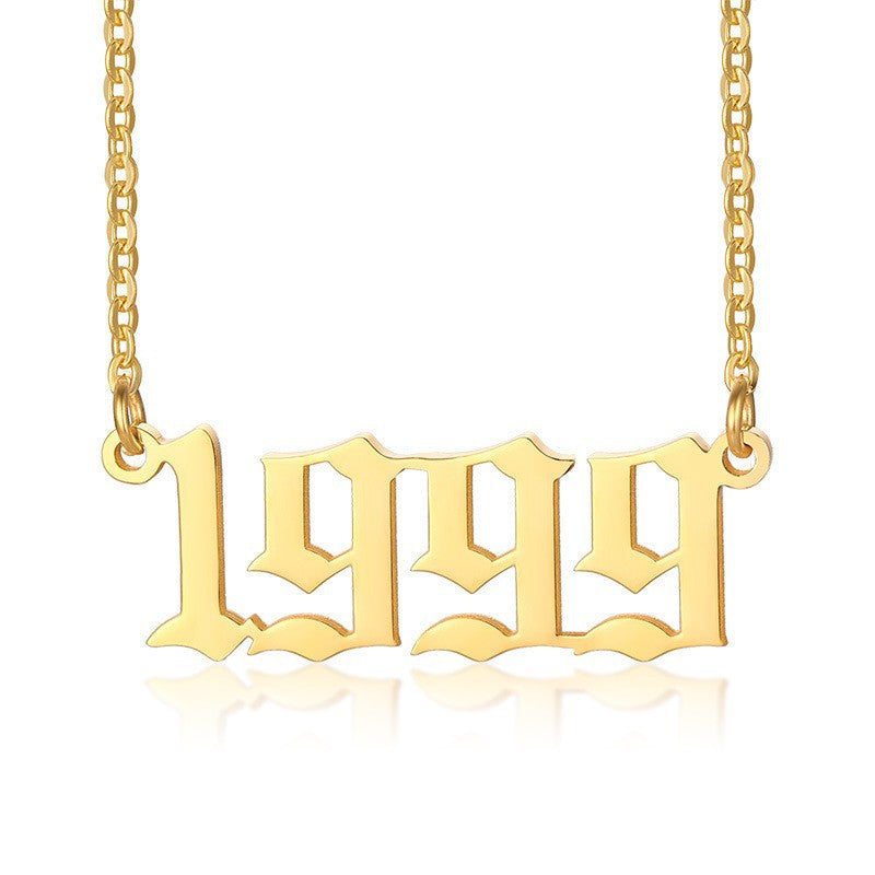 18K Stainless Steel 1990-2020 Year Necklace - HD Wireless Product #13