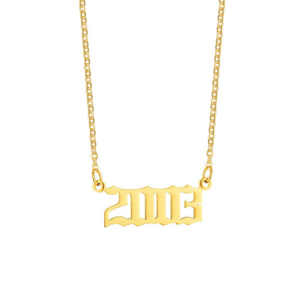 18K Stainless Steel 1990-2020 Year Necklace - HD Wireless Product #17