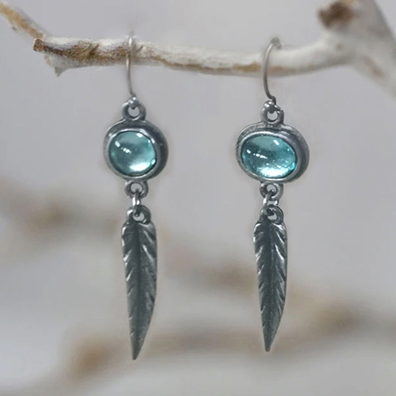 Fashion Simple Opal Feather Pendant Earrings O1CN01DO523q1qyMXFKKLem 2206372095564 0 cib