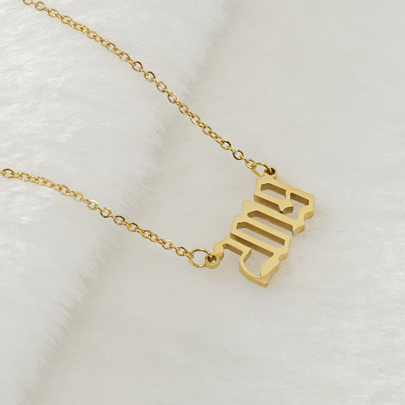 18K Stainless Steel 1990-2020 Year Necklace - HD Wireless Product #33