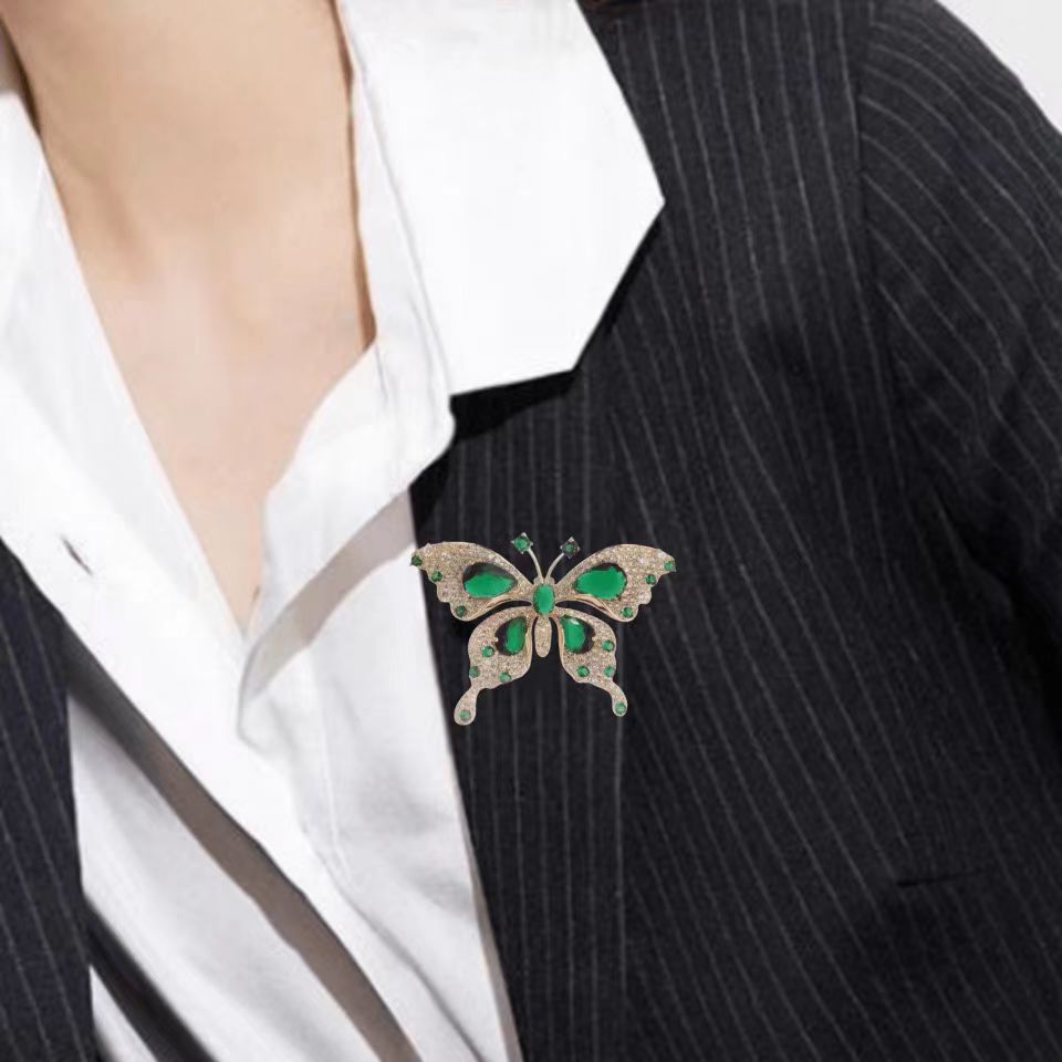 Light Luxury Emerald Butterfly Brooch O1CN01H2IZ872GfIFTlqAZt 2215530739042 0 cib