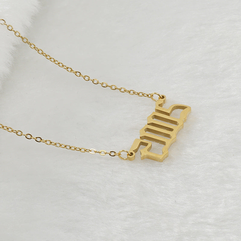 18K Stainless Steel 1990-2020 Year Necklace - HD Wireless Product #19