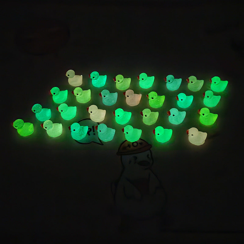 Resin Luminous Little Duck Hair Accessories Mini Car Creativity Micro Landscape Ornaments O1CN01HGY1eN1sRxtczfk46 2217842805