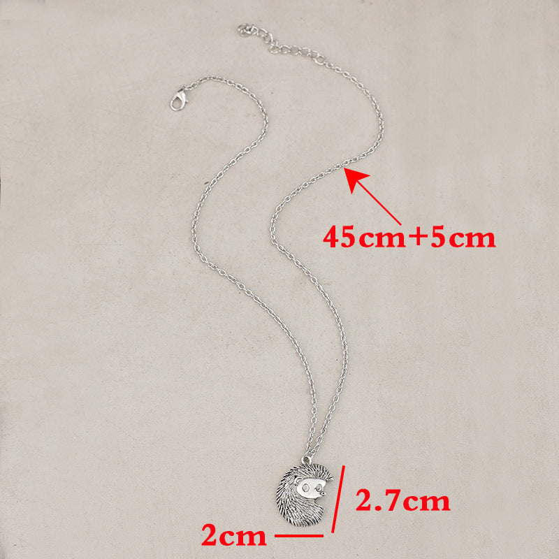 Retro Style Hedgehog Silver Alloy Pendant Necklace O1CN01M3SBnx1i7DsLGTzjA 2219620194365 0 cib