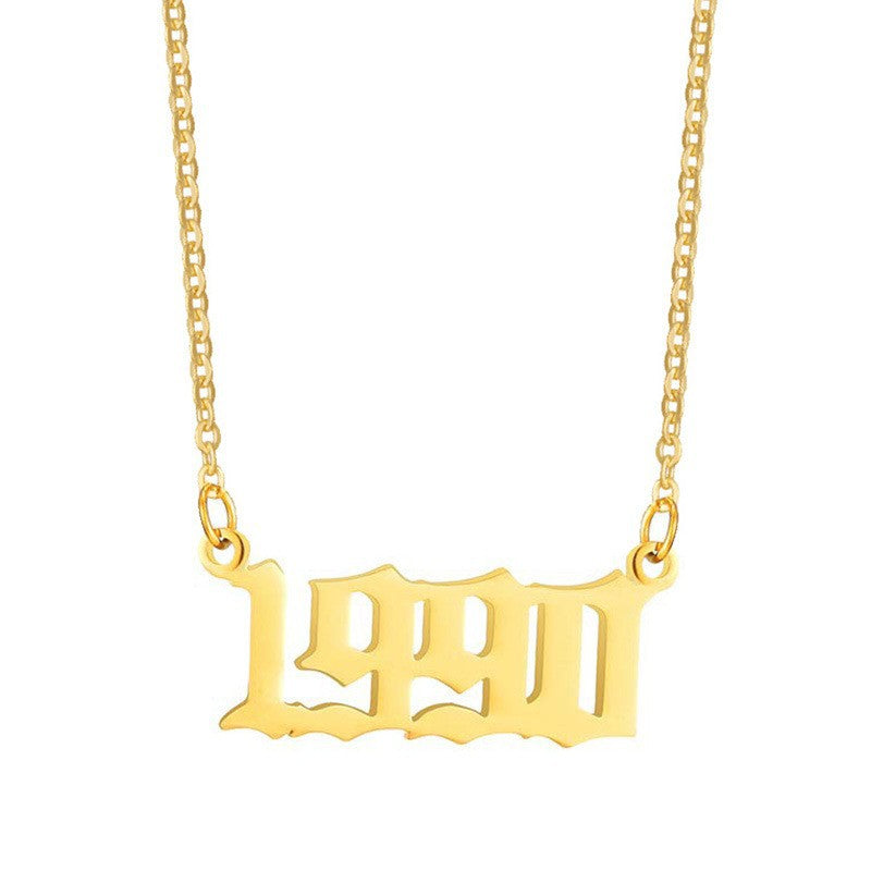 18K Stainless Steel 1990-2020 Year Necklace - HD Wireless Product #4