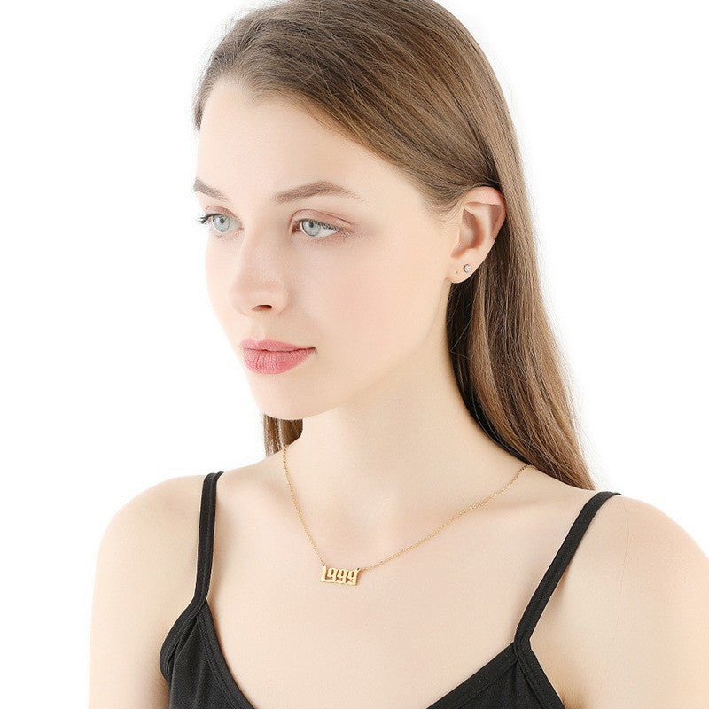 18K Stainless Steel 1990-2020 Year Necklace - HD Wireless Product #2