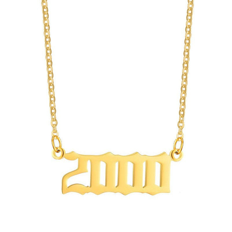 18K Stainless Steel 1990-2020 Year Necklace - HD Wireless Product #14