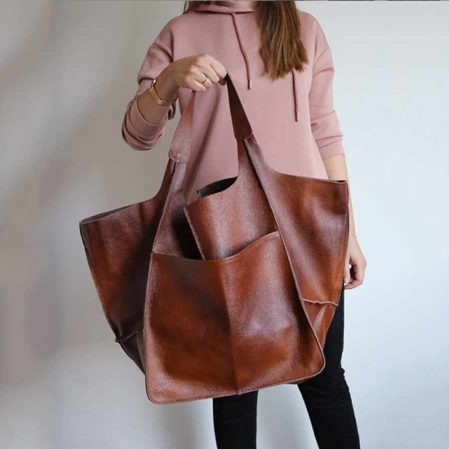 Women's Fashionable Simple Soft Leather Large Capacity Handbag O1CN01SbAvZH1OSTu6WfXQf 2378481704 0 cib