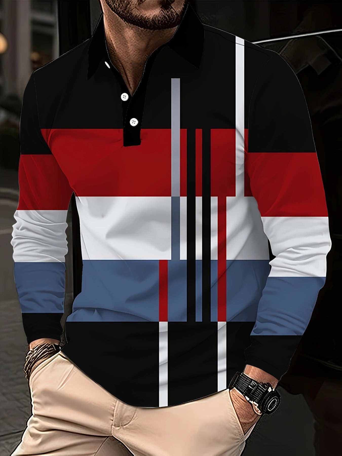 Men's Button Casual Slim Lapel 3D Printed Long Sleeve O1CN01WgYZl91e0ZcYgNKPt 2218449613809 0 cib