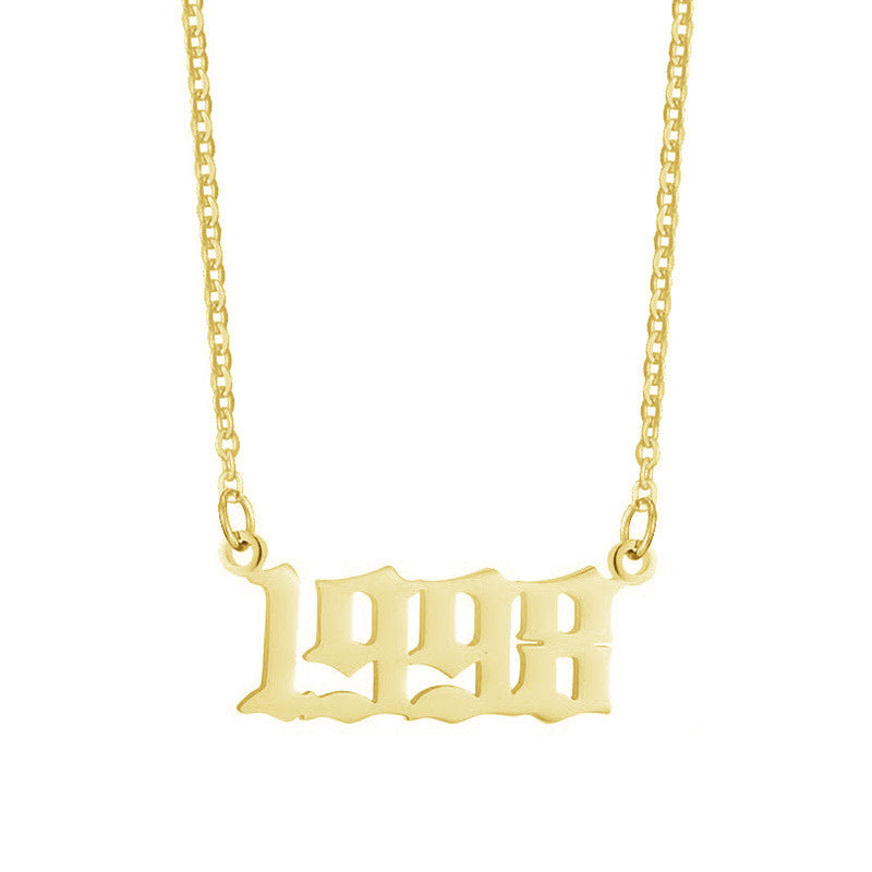 18K Stainless Steel 1990-2020 Year Necklace - HD Wireless Product #12