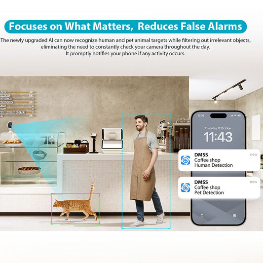 Dahua Indoor 5MP Remote APP Two-way Talk WiFi HD Surveillance Network Camera C5A - 图片 2