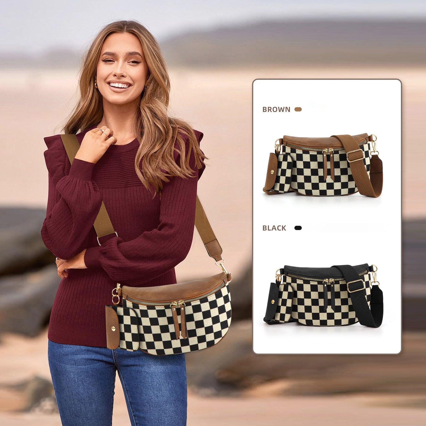 Plaid Waist Trendy All-match Messenger Bag O1CN01e4o8Ol1hL8GCHRDLx 2216757374260 0 cib