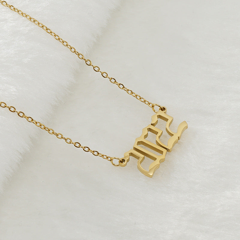 18K Stainless Steel 1990-2020 Year Necklace - HD Wireless Product #36