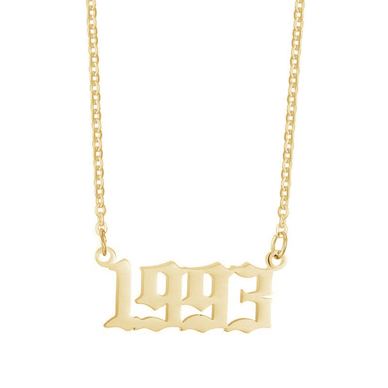 18K Stainless Steel 1990-2020 Year Necklace - HD Wireless Product #7