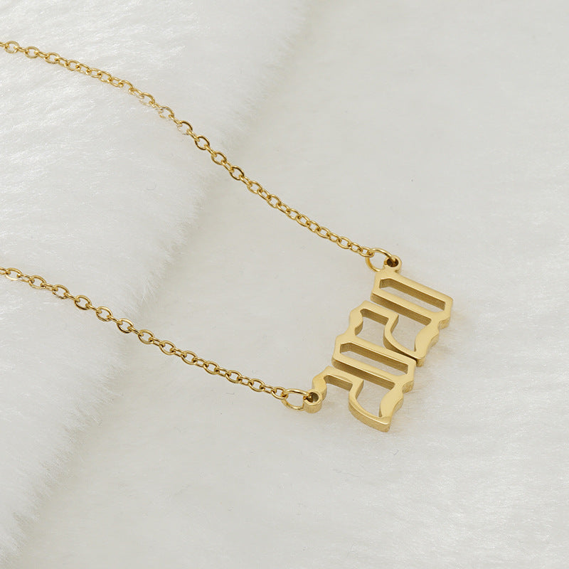 18K Stainless Steel 1990-2020 Year Necklace - HD Wireless Product #34