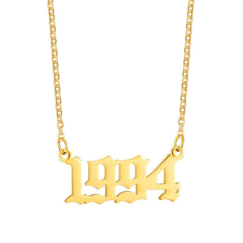 18K Stainless Steel 1990-2020 Year Necklace - HD Wireless Product #8