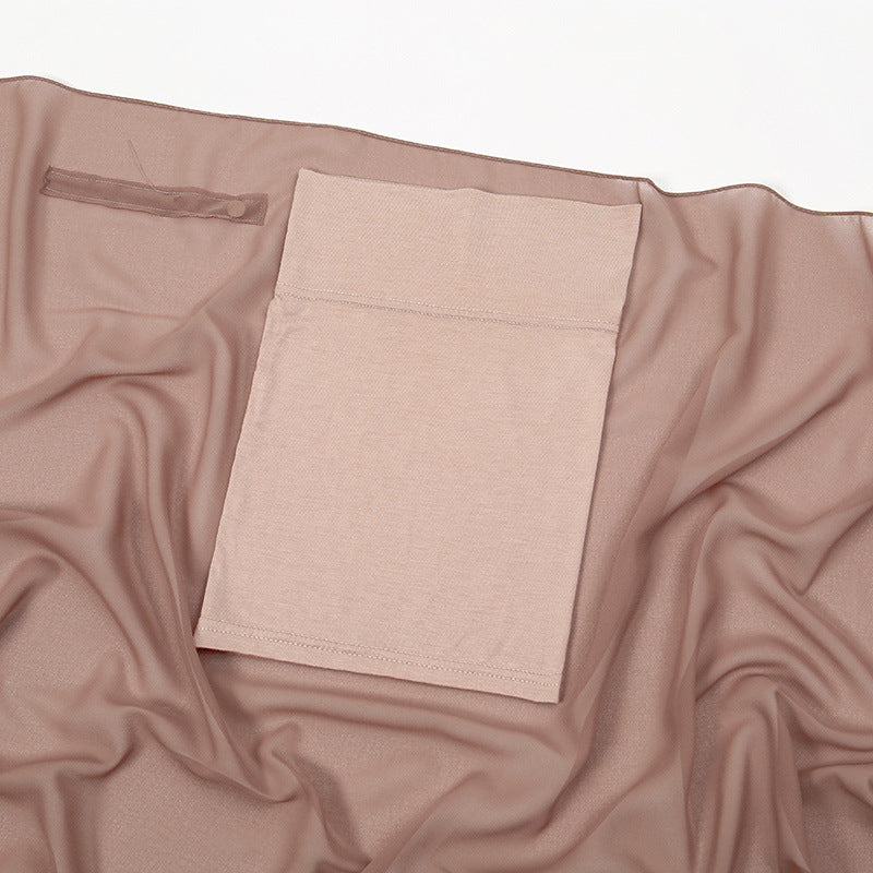 Lazy Chiffon Convenient Headscarf Magnetic Buckle Fixed Anti-drop Solid Color O1CN01nBYyeI2AN4nEJmSyp 946258190 0 cib