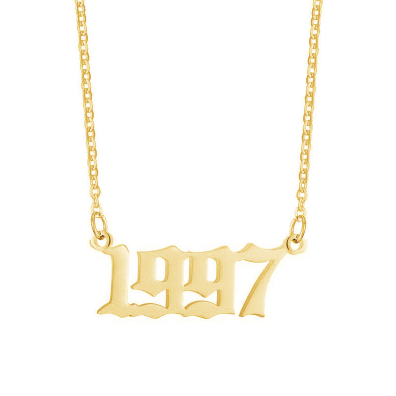 18K Stainless Steel 1990-2020 Year Necklace - HD Wireless Product #11