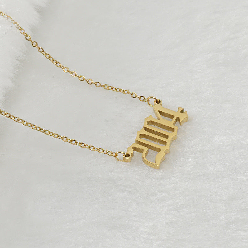 18K Stainless Steel 1990-2020 Year Necklace - HD Wireless Product #18