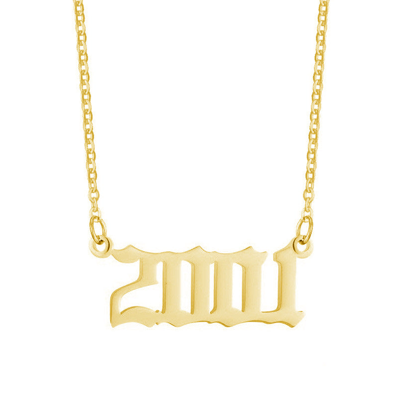 18K Stainless Steel 1990-2020 Year Necklace - HD Wireless Product #15