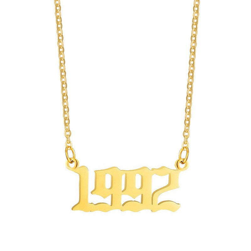 18K Stainless Steel 1990-2020 Year Necklace - HD Wireless Product #6