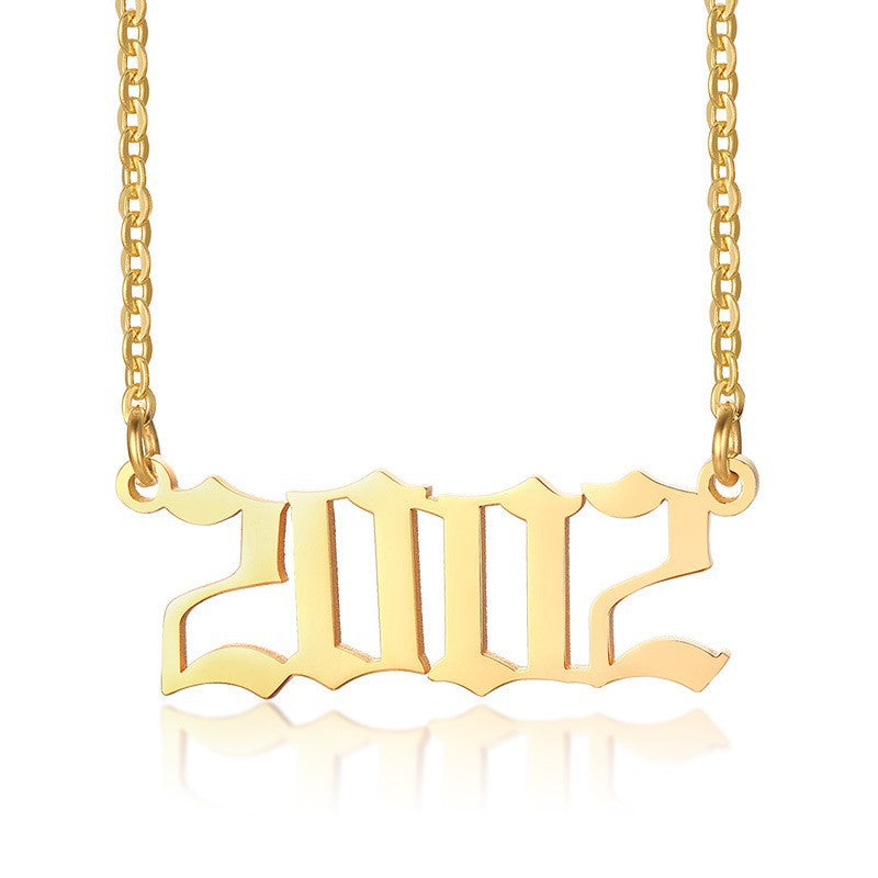 18K Stainless Steel 1990-2020 Year Necklace - HD Wireless Product #16