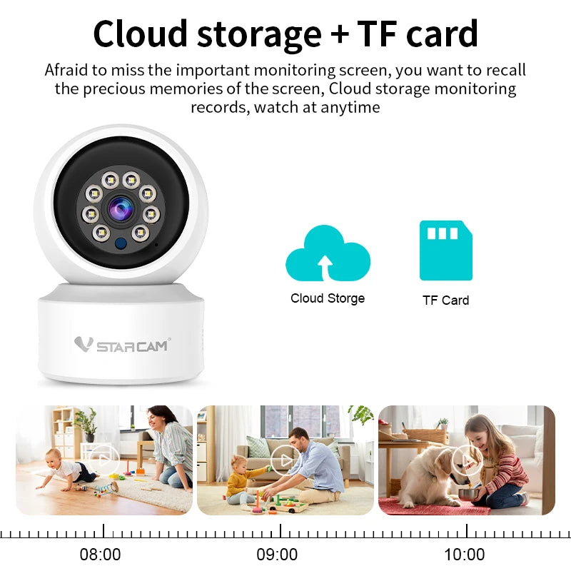 Vstarcam 1080P HD IP Camera Indoor WIFI Wireless PTZ Camera Two-way Audio Pet&Baby Track Monitor Home Security Camera S0f2e10
