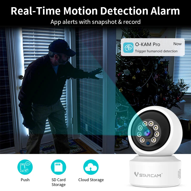 Vstarcam 1080P HD IP Camera Indoor WIFI Wireless PTZ Camera Two-way Audio Pet&Baby Track Monitor Home Security Camera S611bcd