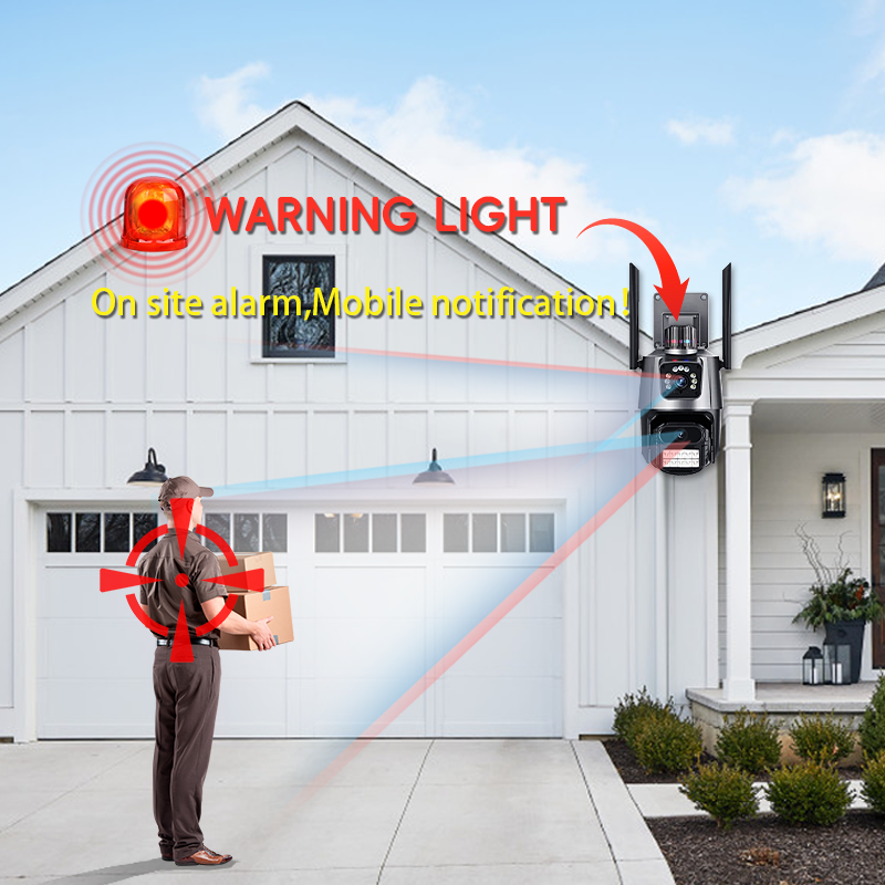 Advanced Dual - lens Security Camera: All - Encompassing Surveillance Solution SC08 7