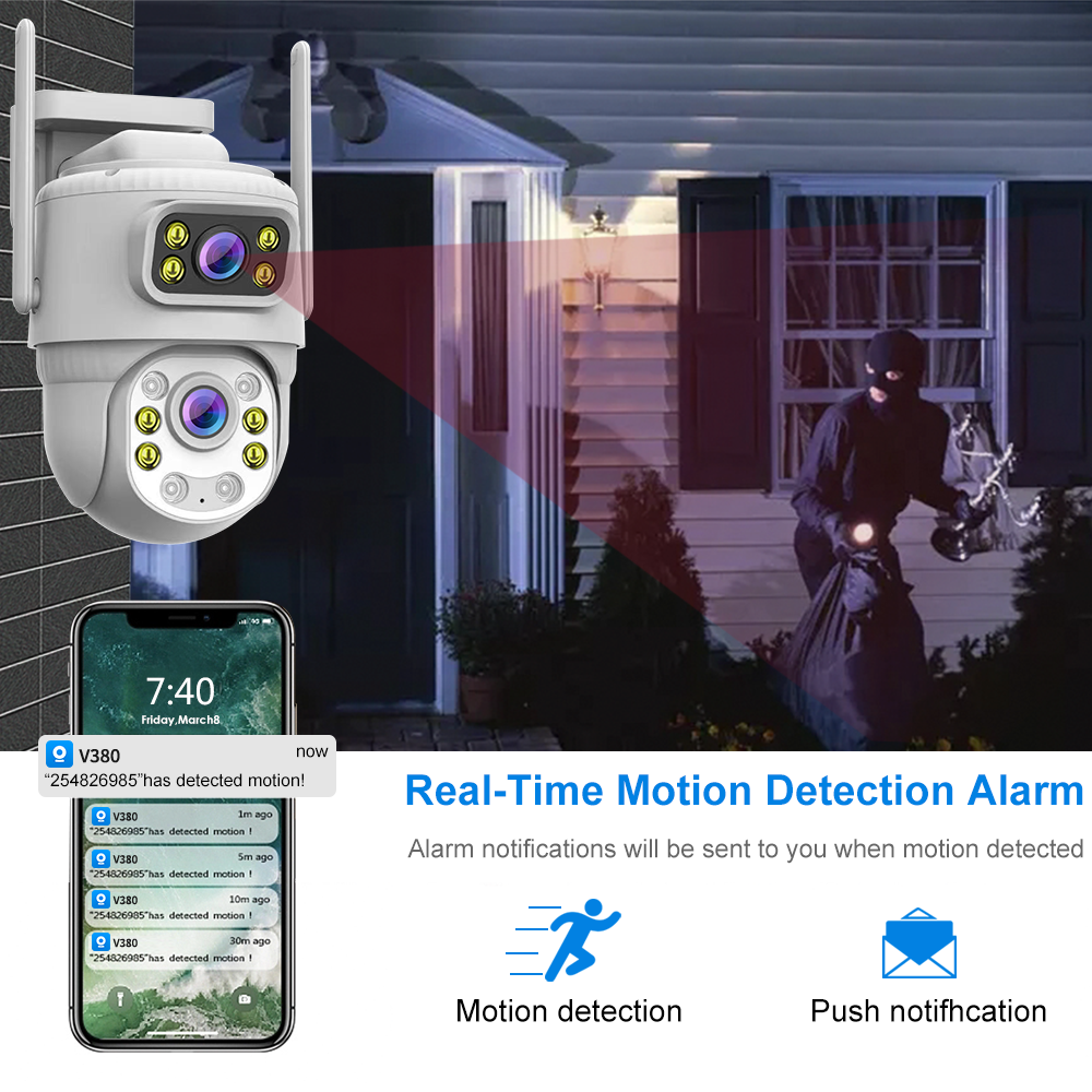 All - in - One Dual - lens Security Camera: 360° Coverage, No Blind Spots SC20 4
