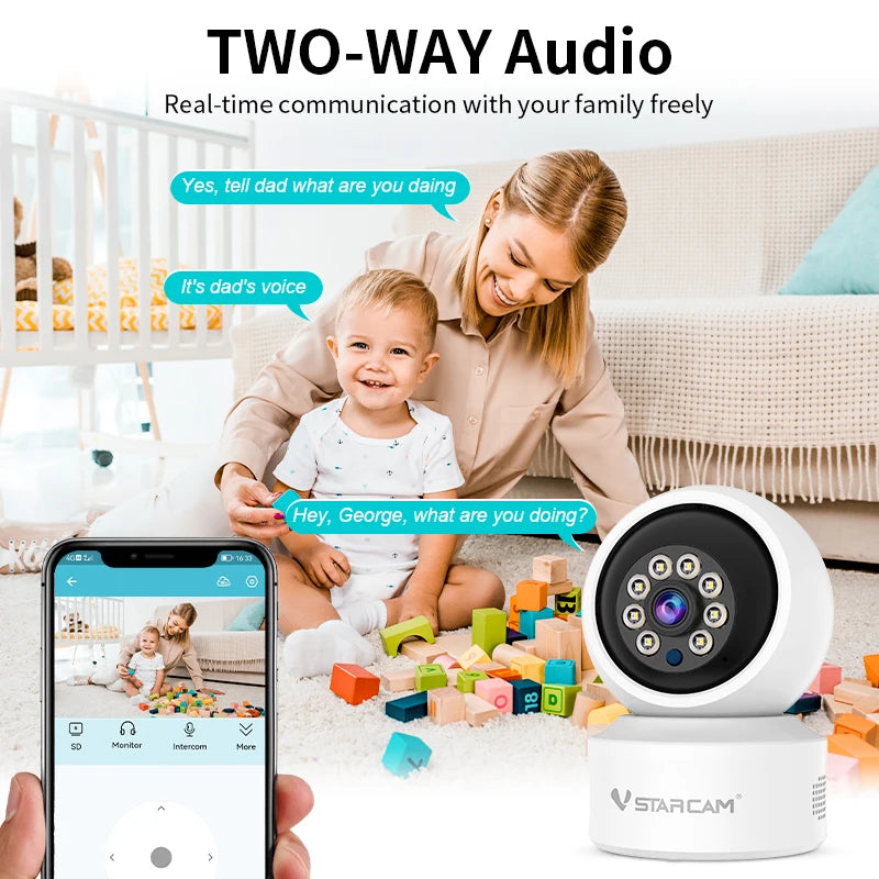 Vstarcam 1080P HD IP Camera Indoor WIFI Wireless PTZ Camera Two-way Audio Pet&Baby Track Monitor Home Security Camera Sb40364