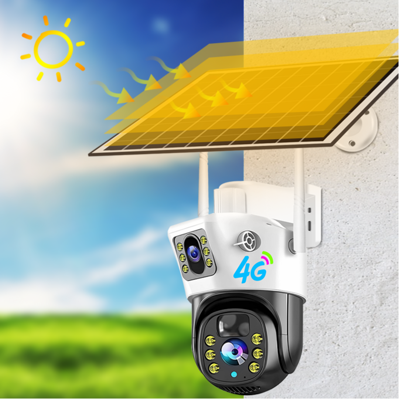 4G Solar - Powered Outdoor Camera: Dual - Lens, 360° Surveillance without Blind Spots - Wireless Security Camera with Night Vision #9