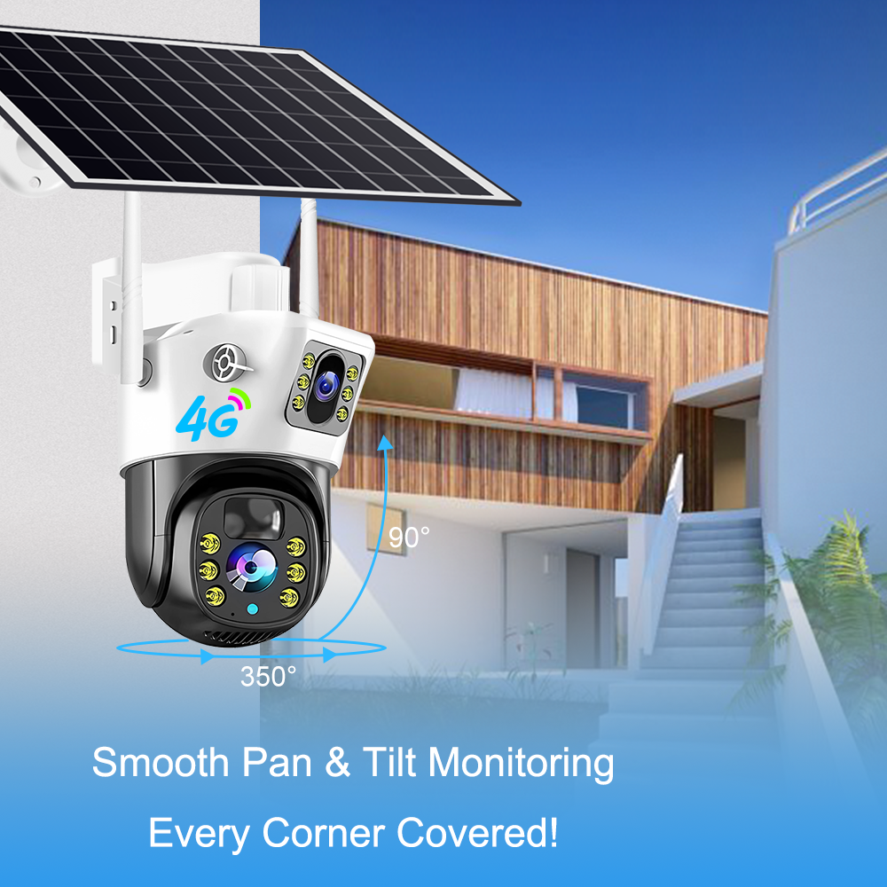 4G Solar - Powered Outdoor Camera: Dual - Lens, 360° Surveillance without Blind Spots - Wireless Security Camera with Night Vision #6