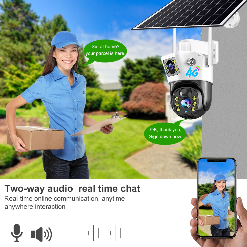 4G Solar - Powered Outdoor Camera: Dual - Lens, 360° Surveillance without Blind Spots - Wireless Security Camera with Night Vision #7