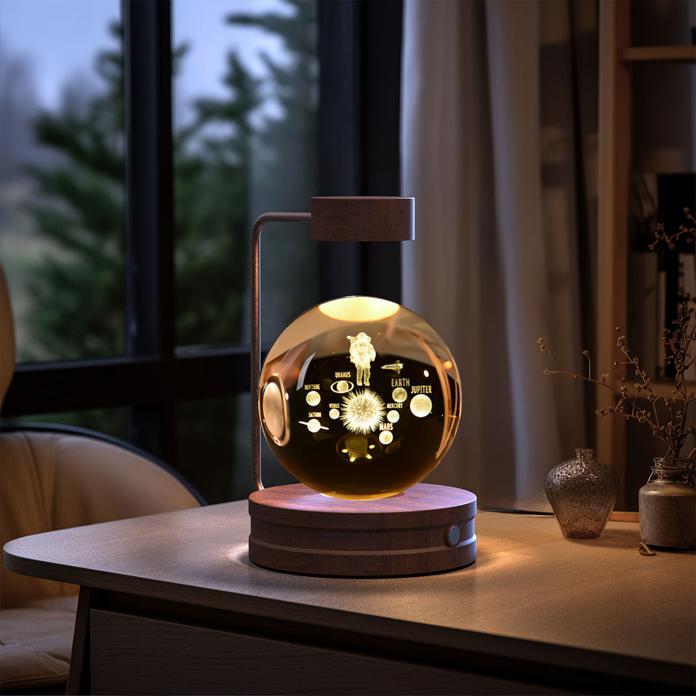 Crystal Ball Cosmic Dinosaur Indoor Night Light USB Power Warm Bedside Light Birthday Gift Night Lamp a005c287 1472 4414 938e