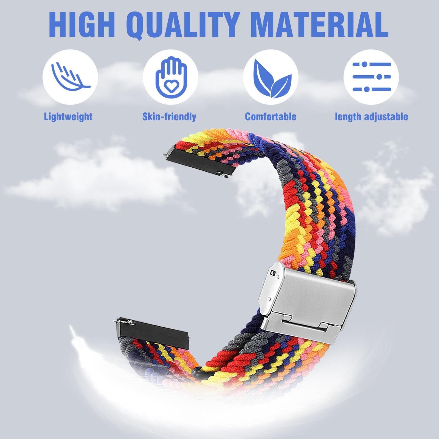 Simple Solid Color Buckle Woven Nylon Watchband a007e69d a2ac 45b6 9ddf c5dc95df39fd
