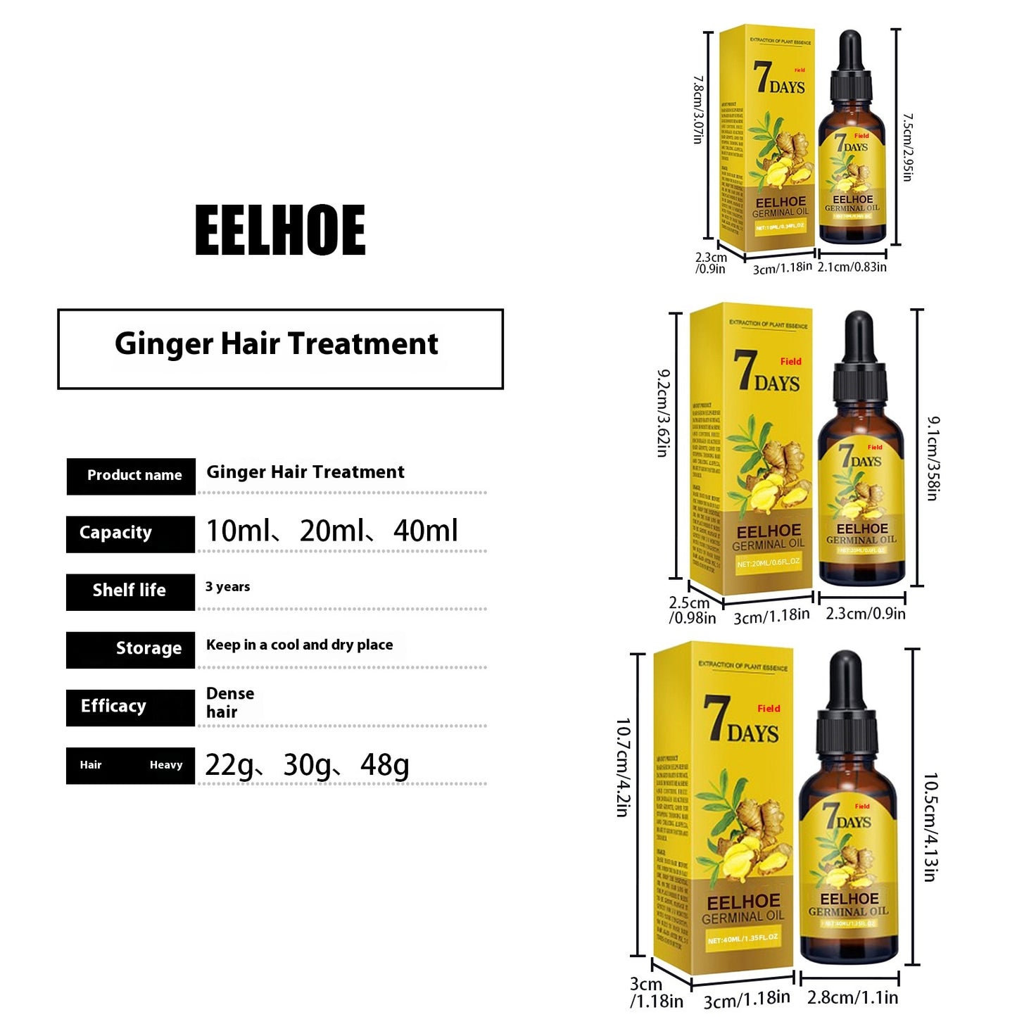 Ginger Hair Care Moisturizing Anti-drop Nutrient Solution