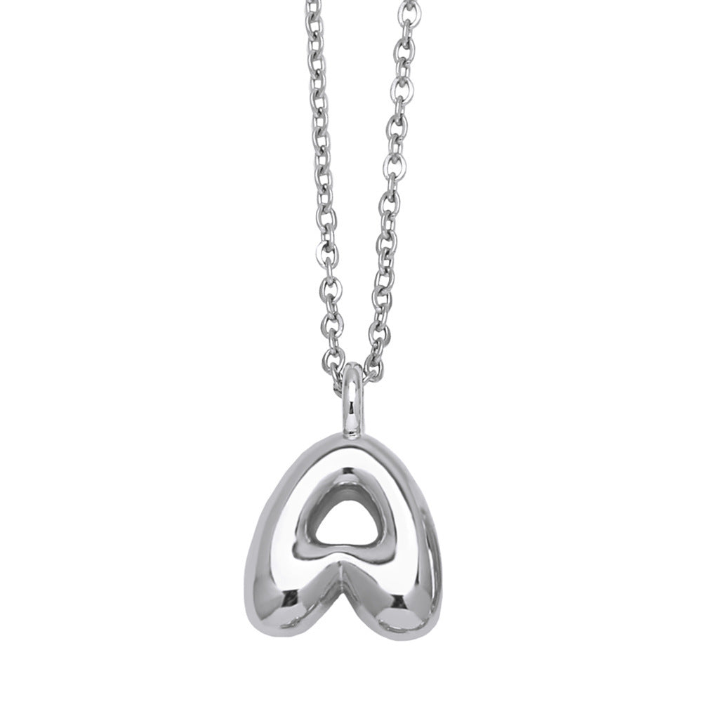 Copper Plated Gold 26 English Letters Pendant Necklace Niche Personality Clavicle Chain a12db293 d664 4553 a810 cf692de2ddef