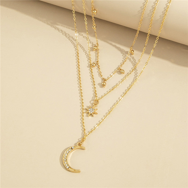 Personalized Fashion Small Round Beads And Tassel Pendant Six-pointed Star Moon a14e7ffb 329b 4344 915e 81c06c247f16