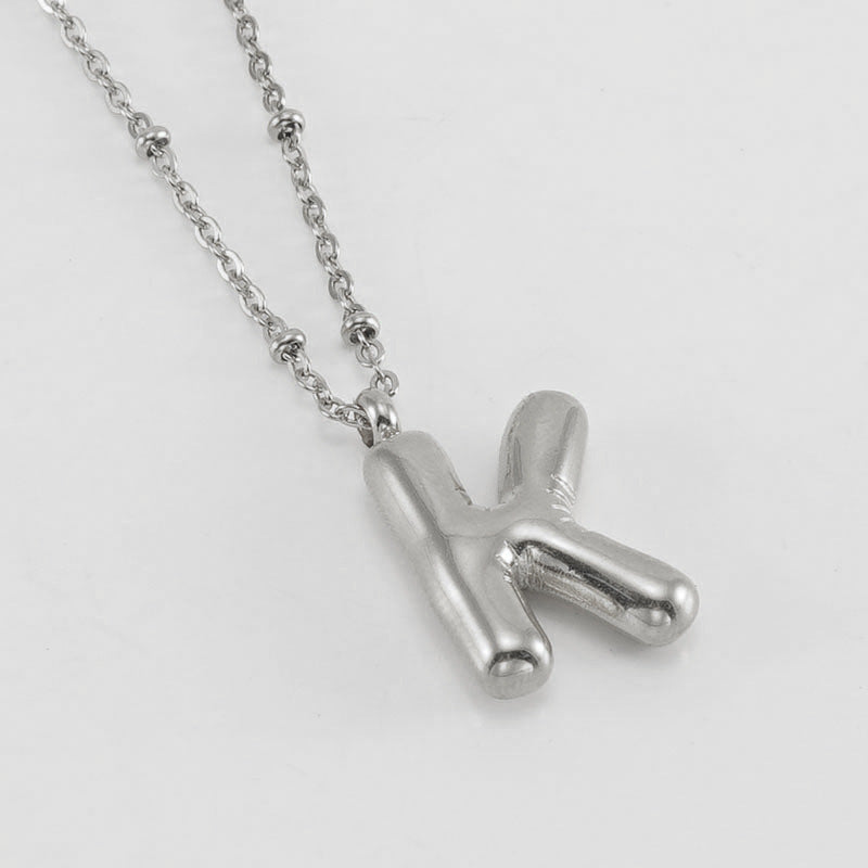 Women's Fashion Bubble Letter Pendant Letter Necklace a17748a0 ad85 46fb 8c56 aeaccc80ba76