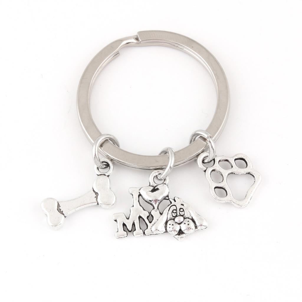 Pet I Love My Dog Bone Paw Keychain a1bd45c5 417a 4881 afb8 46f5dc9fa34a