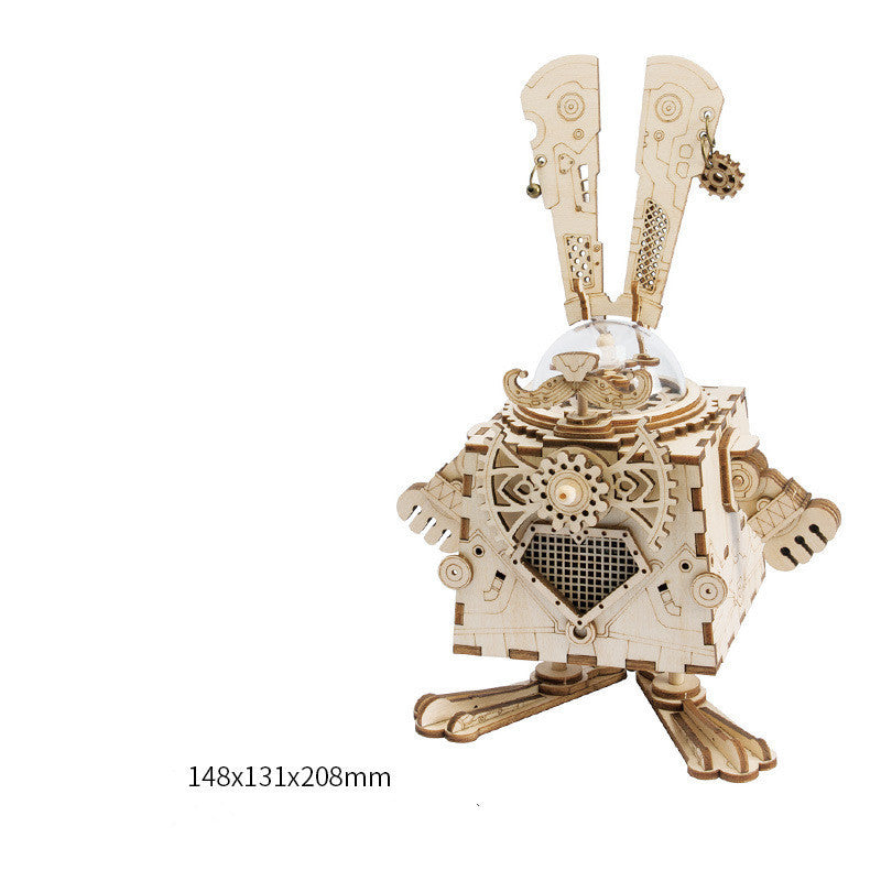 Robot Rabbit DIY Creative Gift 3D Wooden a27dae39 62e6 4564 a5a9 9623db1289a2