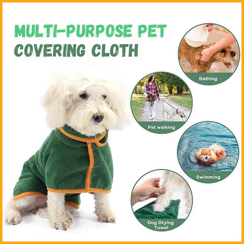 Absorbent Pet Bathrobe With Waist-wrapped Microfiber a3416e4f a6f2 4119 abd8 b3b9b367e7f3