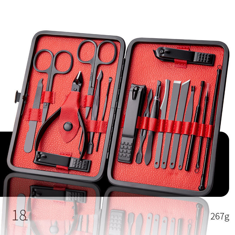 Professional Scissors Nail Clippers Set Ear Spoon Dead Skin Pliers Nail Cutting Pliers Pedicure Knife Nail Groove Trimmers a3
