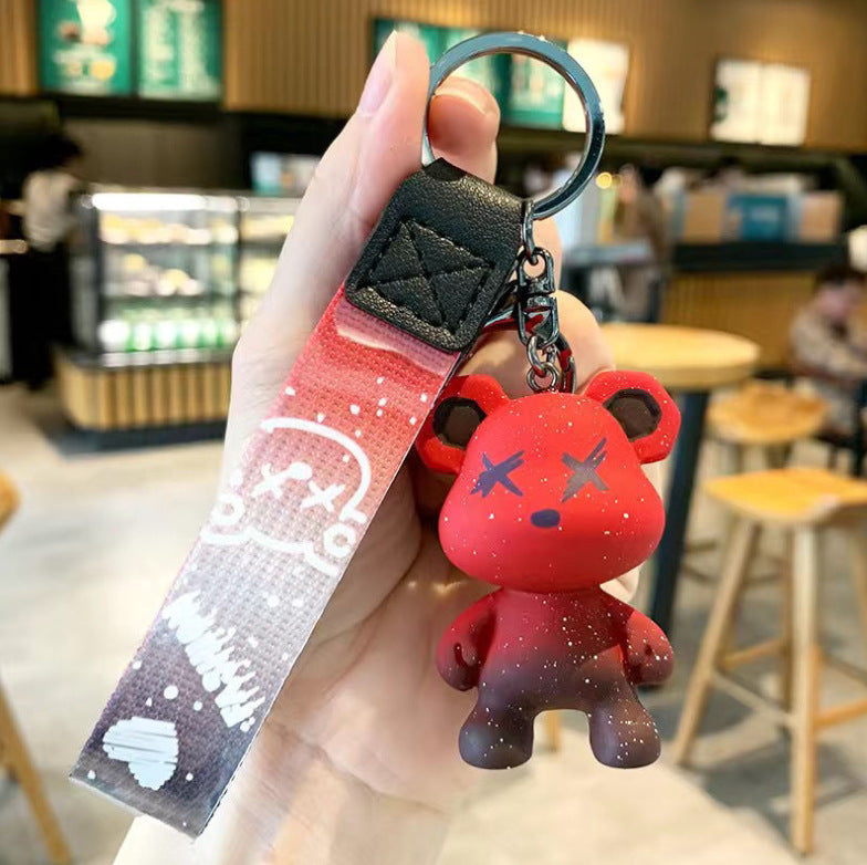 Cartoon Starry Chameleon Bear Car Silica Gel Key Chain a3c1963b aac4 4890 9117 caa3b674b2f4